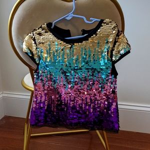 Primark girls sequin ombre shirt